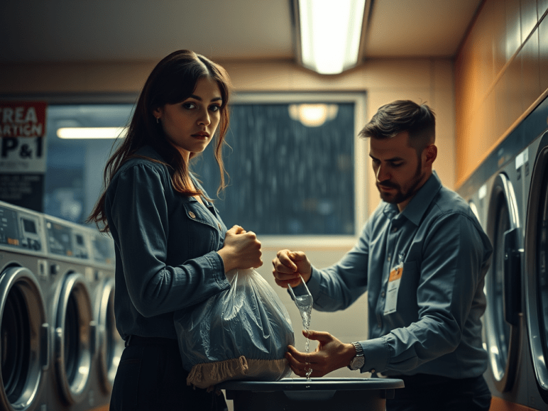 Woman at the Laundromat